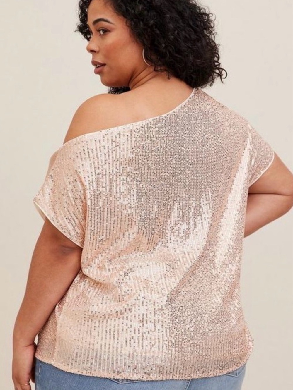 torrid Sequin Off the Shoulder Top size 00 = M-L 10 - Picture 3 of 10